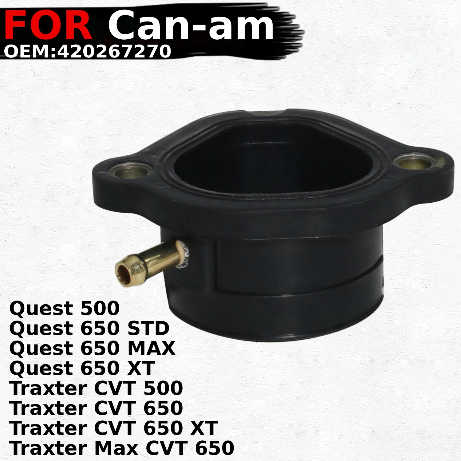 

Motorcycle Carburetor Intake Manifold Interface Adapter For Can-am Traxter Max CVT 500 650 XT Quest 500 650 STD MAX XT 420267270