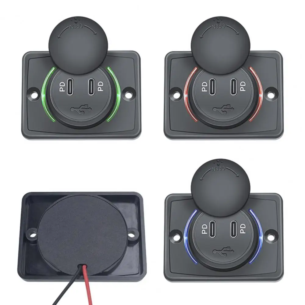 

Dual Port Car Charger Dual Port Pd Car Charger Rv Usb Charger with Quick Charge 3.0 for Phones Tablets for Boat for Vehicles