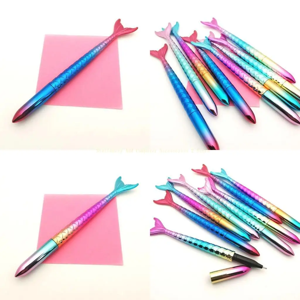 

for Creative Color Beautiful Fishtail Gel Pen Cartoon Fish Styling Pen Stu
