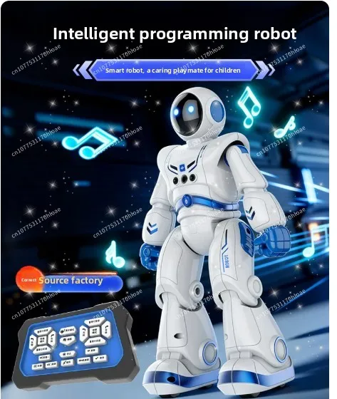 Digital generation intelligent christmas gift remote control music light dancing charging robot early education programming