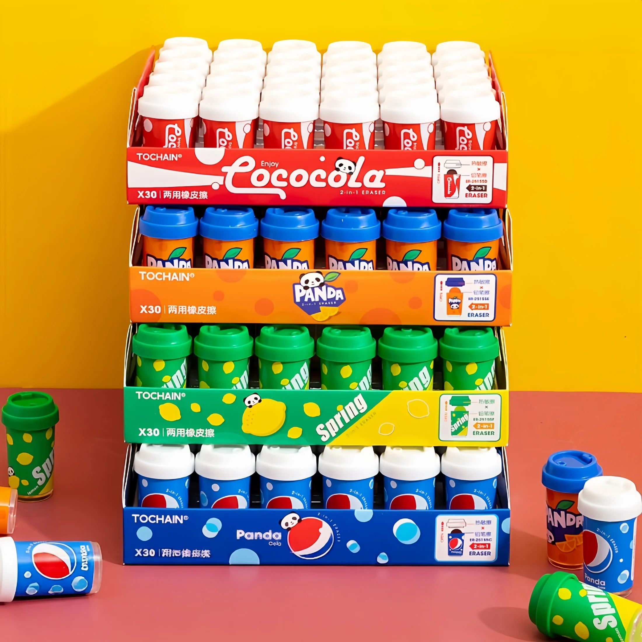 Gomme créative en forme de soda, parfumée, effaçable à la chaleur, gomme à crayon qui efface comme par magie, efface proprement avec moins de résidus, gomme de correction pour étudiants