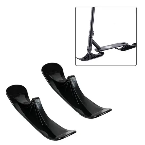 1pair Children's 2-in-1 Ice Skateboard Sled Dual-Use Ski Bike Two-Wheel Outdoor Equipment Ski Bike Snow Sledge Board Accessories