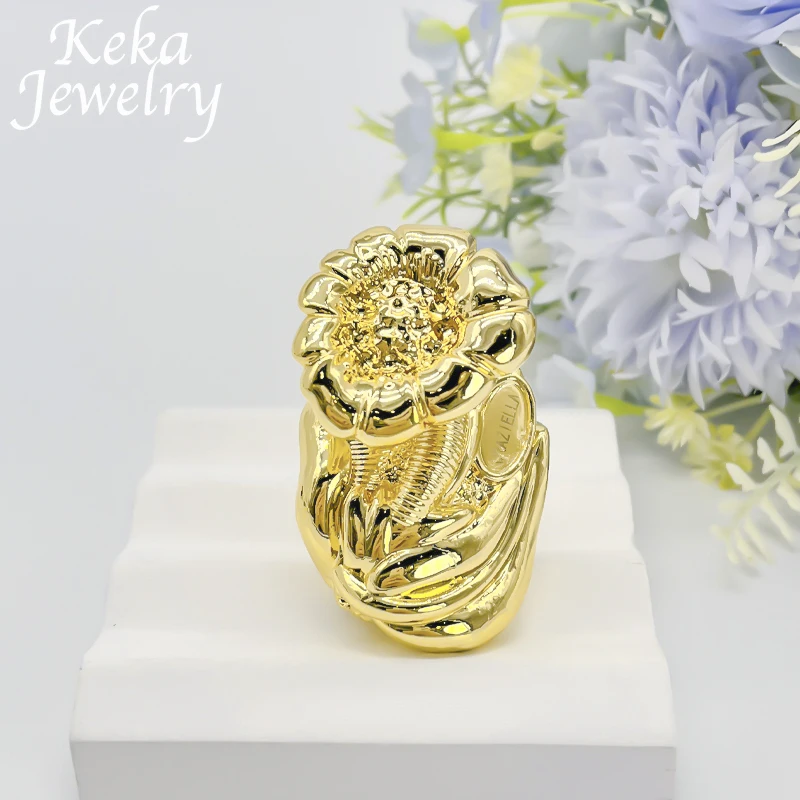 Women Fashion And Atmosphere Ring Gold Plating Jewelry Dubai African Ring Delicacy For Wedding Party Gifts Free Shipping