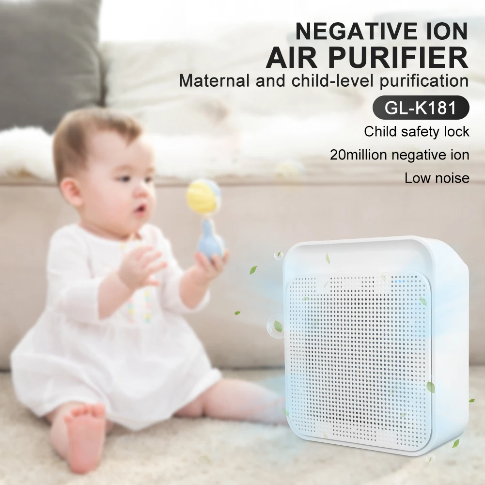 

Портативный умный очиститель воздуха 2026 с сенсорным экраном, Wi-Fi управлением, угольным HEPA-фильтром и функцией увлажнения для дома