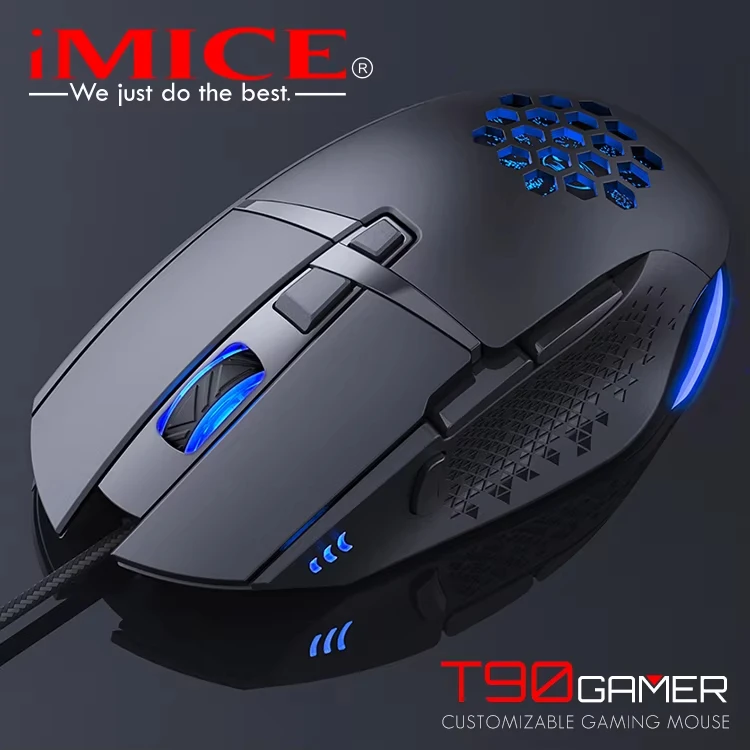 

iMICE T90 Usb Honeycomb 8D Wired Mouse Optical 7200 DPI Gaming Mice For Laptop Notebook PC Desktop Computer For Macbook Ultra