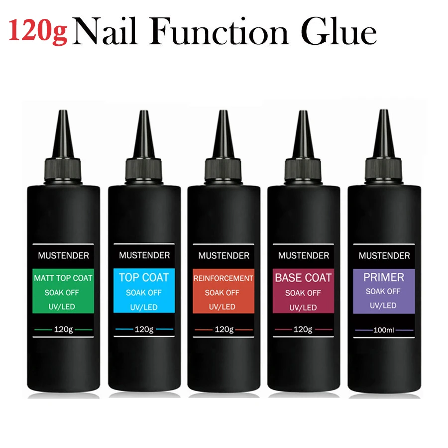 

FOONBE 120g Super Top Coat Gel Nail Polish Tempered/Matte Top Coat Semi-Permanent Varnish UV Soak Off Nail Art Functional Gel