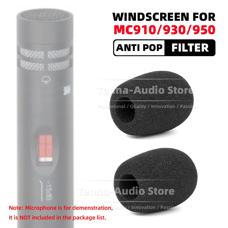 Esponja de parabrisas para Beyerdynamic MC 910 930 950 MC910 MC930 MC950 micrófono de espuma cubierta a prueba de viento micrófono parabrisas filtro Pop