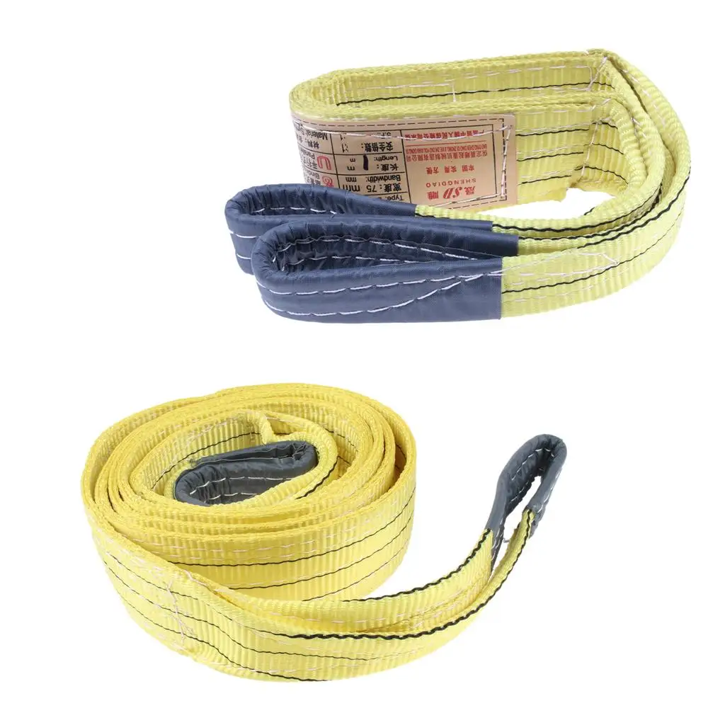 Wear Resistant Flat Eye Web Sling Polyester Material 3 Ton Lift Sling for Warehouse Heavy Load Handling