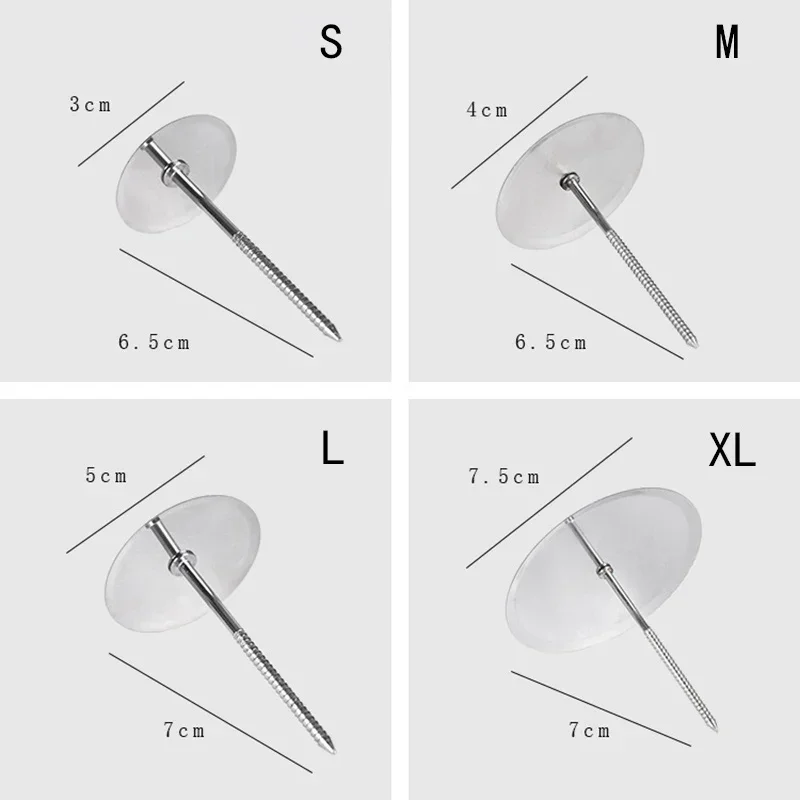 4pcs/set Cake Flower Nails Stainless Steel Piping Nail Baking Piping Stands Tools Removable Ice Cream Cake DIY Decorating Tools