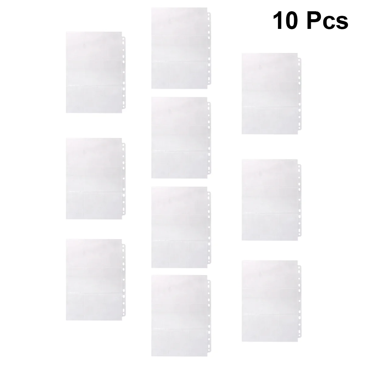 10Pcs 9 Pockets Photo Album Pages High Capacity Transparent Inserts for Picture Storage Ticket Holder Collectors Ideal
