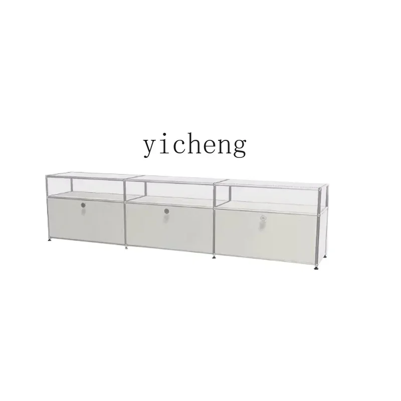 

TQH Bedside Table Module Combination Stainless Steel Bedroom Side Cabinet Modern Simple Living Room Cabinet