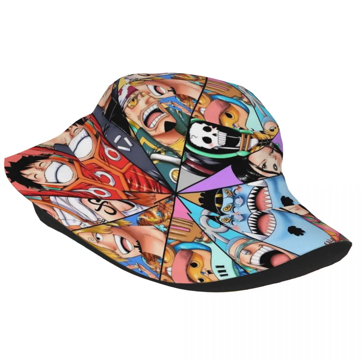 One Piece Bucket Hat for Girl Summer Travel Luffy Zoro Sanji Field Hat Fashion Foldable for Outdoor Fisherman Cap Session Hat