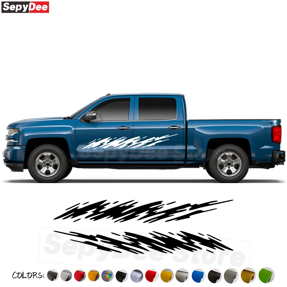 

2Pcs Totem Graphic Car Door Side Stickers for Dodge Ram Pickup Truck Body Decor Vinyl Film Decals Car Tuning Accessories