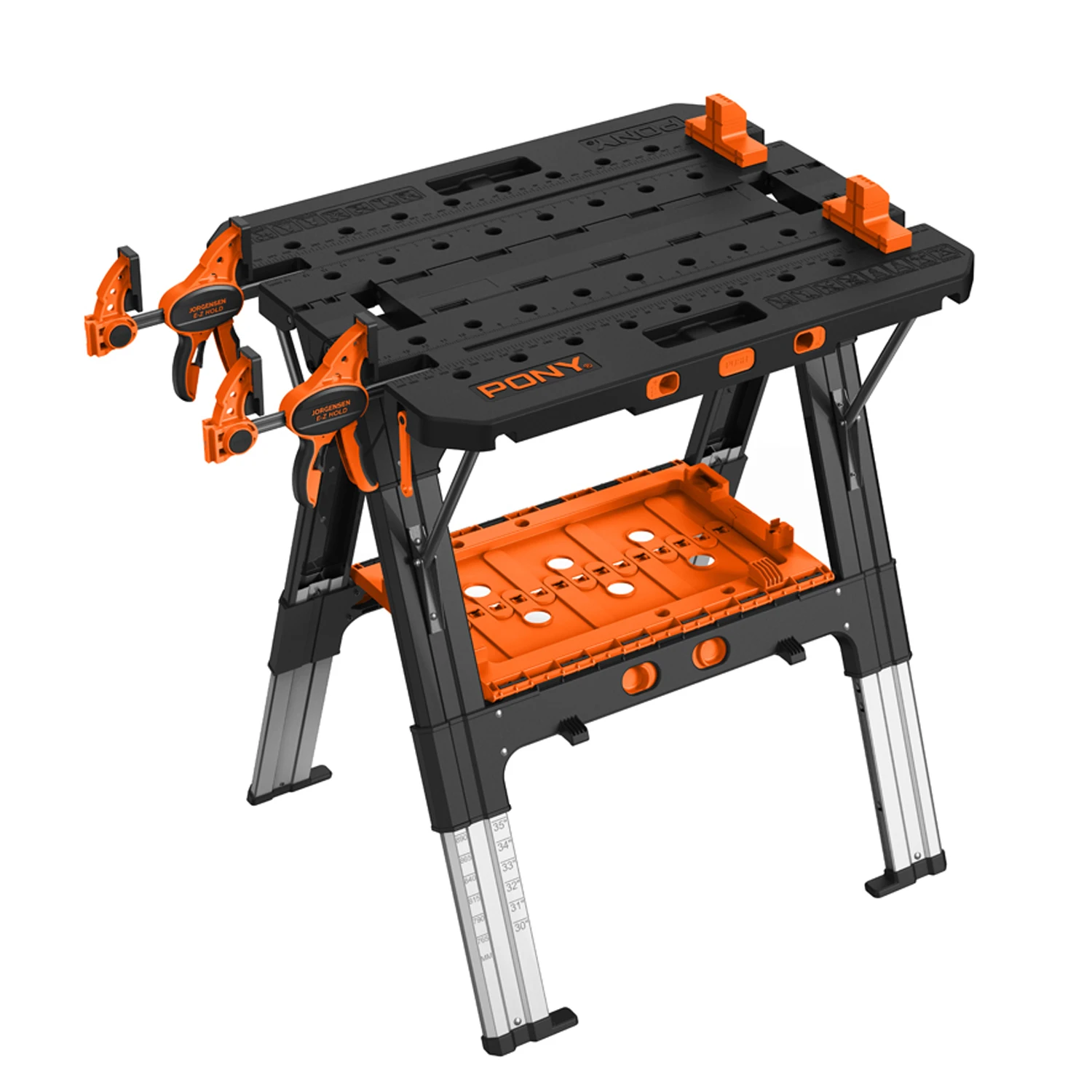 Tavolo da lavoro pieghevole per la lavorazione del legno Pony 60P EZ CLAM per carichi pesanti