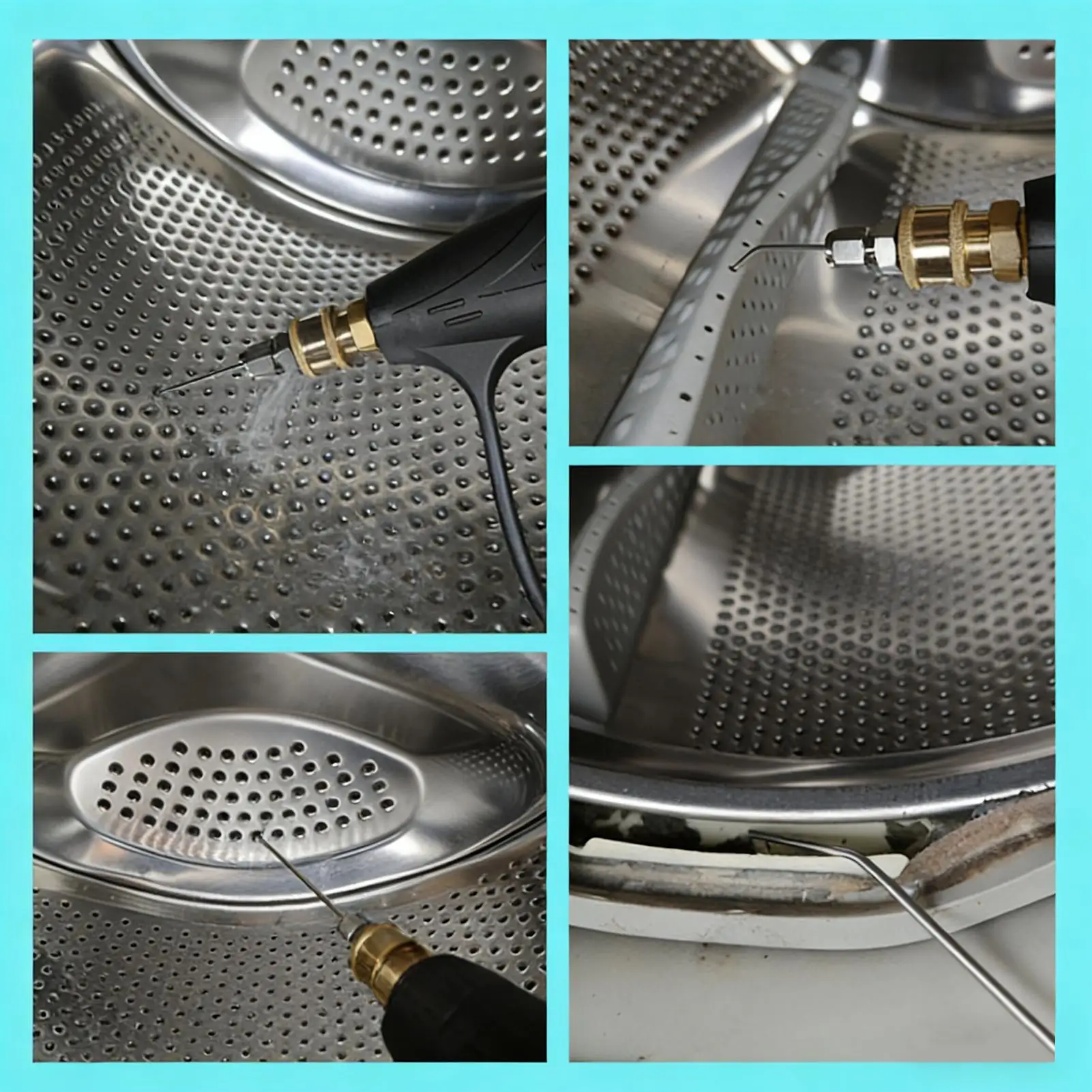 4Pcs High Pressure Washer Nozzle Set Stainless Steel Quick Connect Extension Wand For Cleaning Washing Machine Air Conditioner image 6
