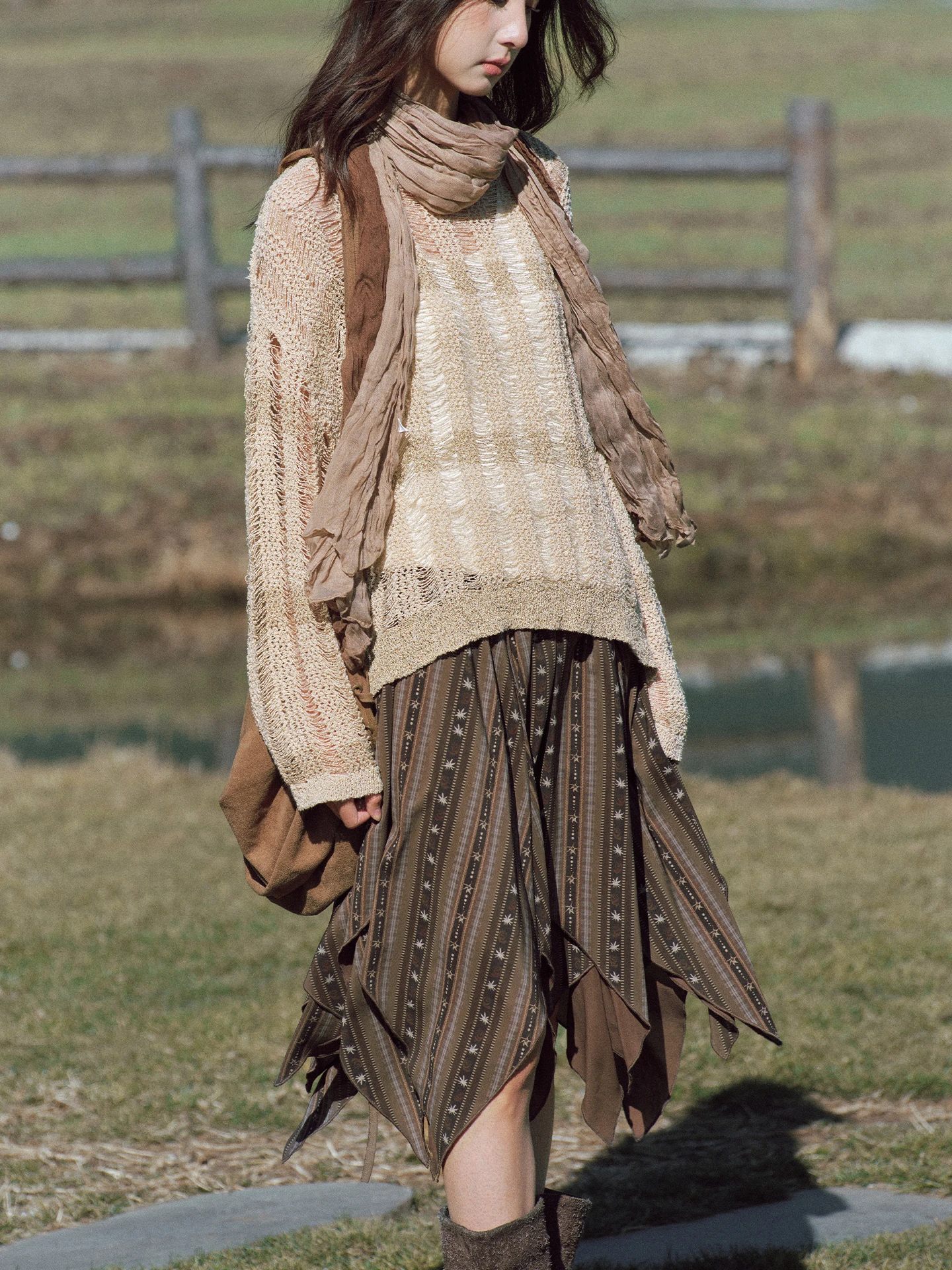 

Винтажный вязаный комплект Octopusme: топ и юбка с асимметричным подолом, повседневная одежда для женщин в зрелом возрасте