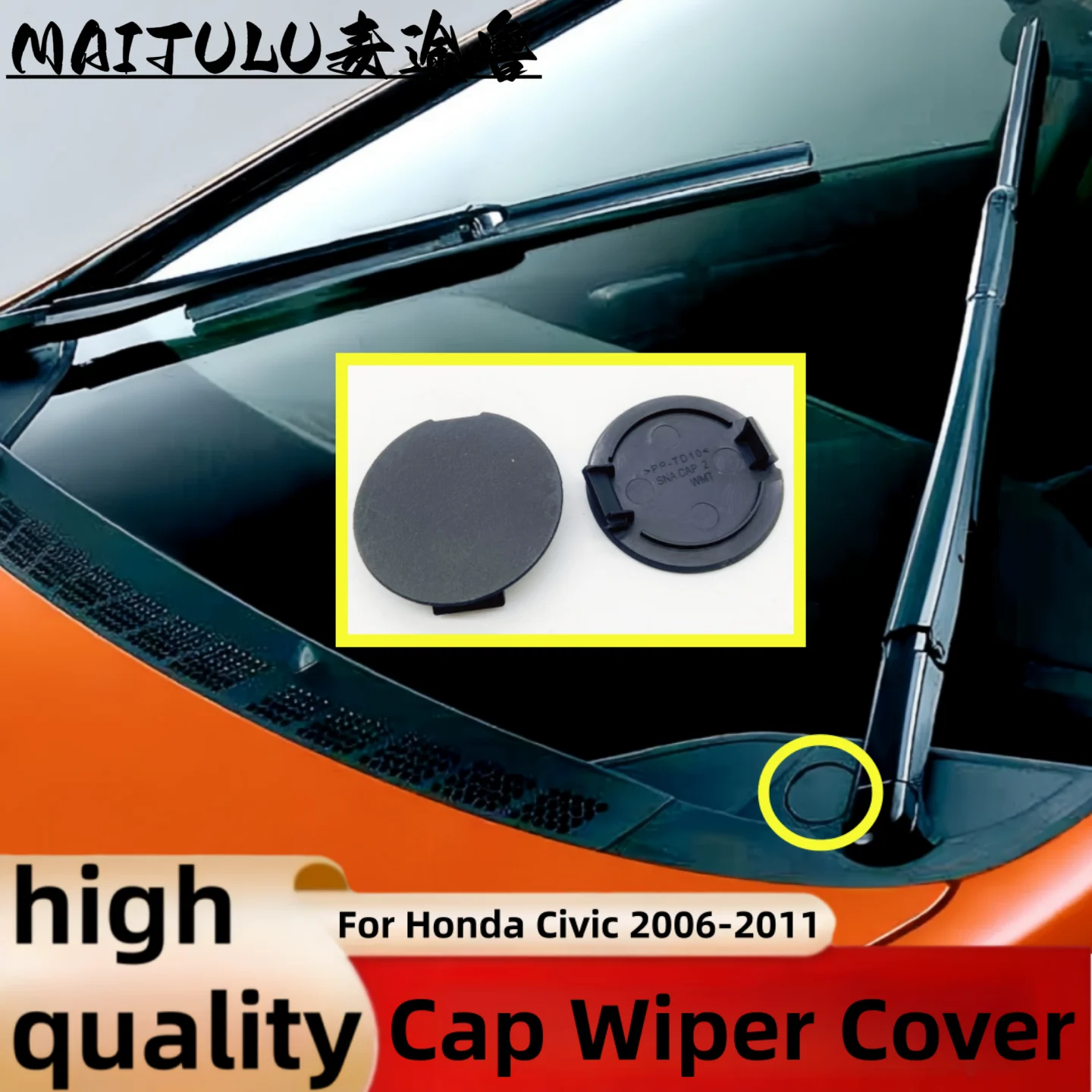 

2pc Car Cowl Screw Cap Wiper Cover Fit For Honda Civic 2006 2007 2008 2009 2010 2011 74211SNAA00 Auto Exterior Accessories