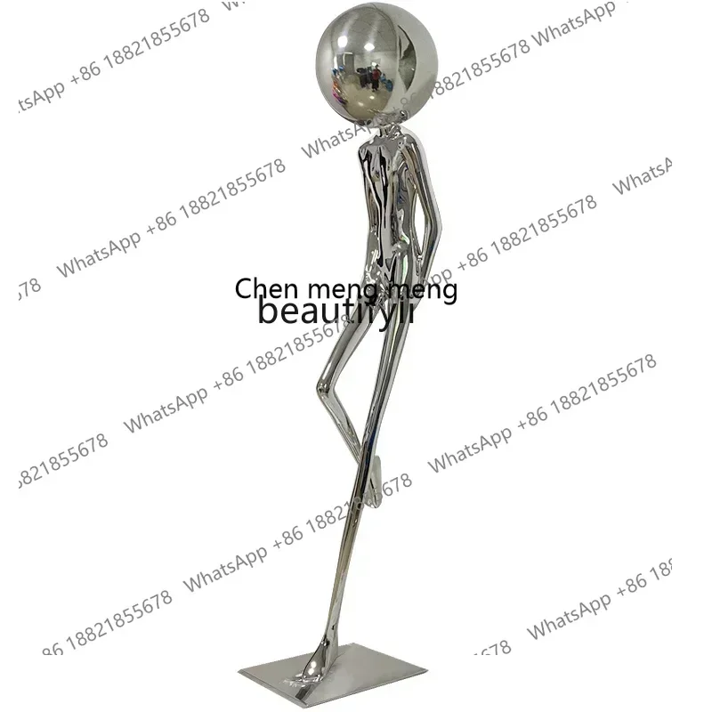 R Entrance lobby decoration overbearing president abstract living room TV cabinet large floor-to-ceiling humanoid R