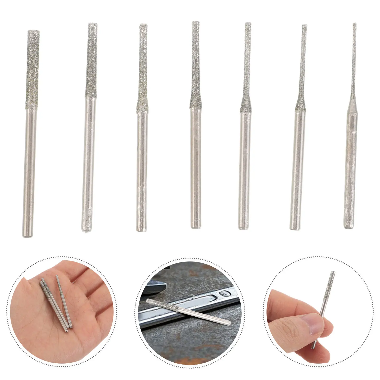 35Pcs Diamond Drill Bits Hard Stone Burr Bits Jewelry Drill Set for Jewelry Making Precision Hole Tools Amber Agate