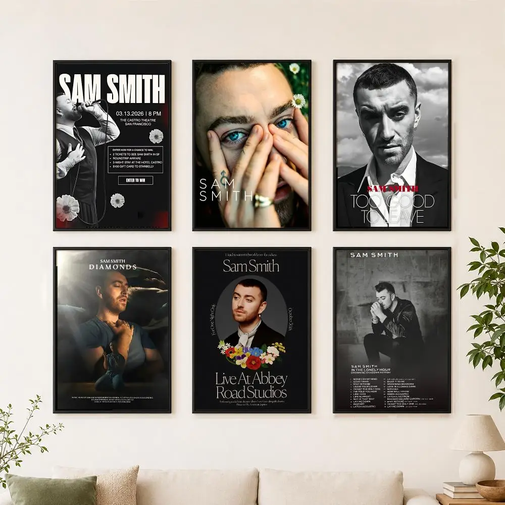 music Sam Smith Poster Poster Large Unframed Wall Art Modern Minimalist Decor Print for Living Room Home