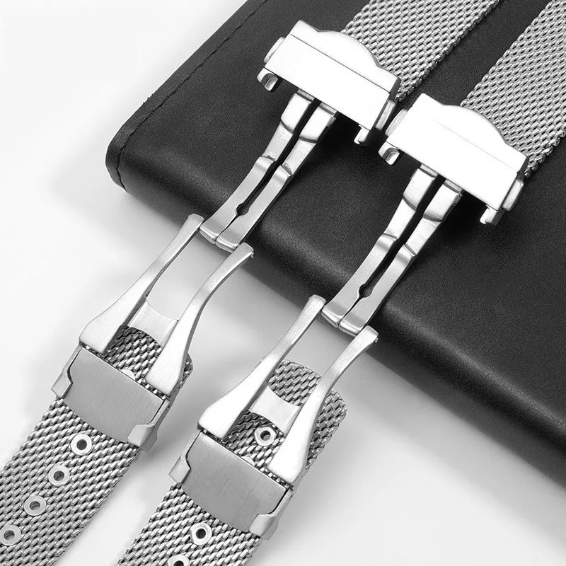 20mm Chain Watch Accessories Strap For Omega 007 Seamaster  Diver 300 Watch Band High Qualit Replace Milanese Stainless Bracelet