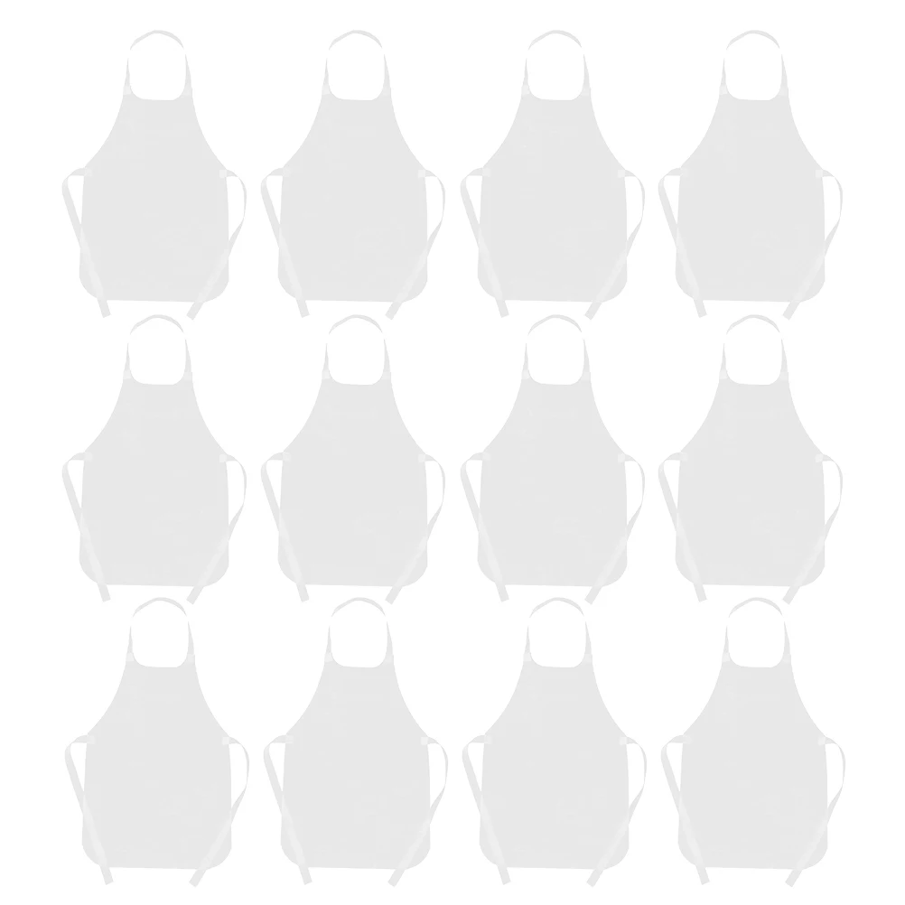 

20pcs Waterproof Painting Apron White Kids Artists Smocks Clean Diy Craft Nonwoven Clean Comfortable Fit Kids Art Activities