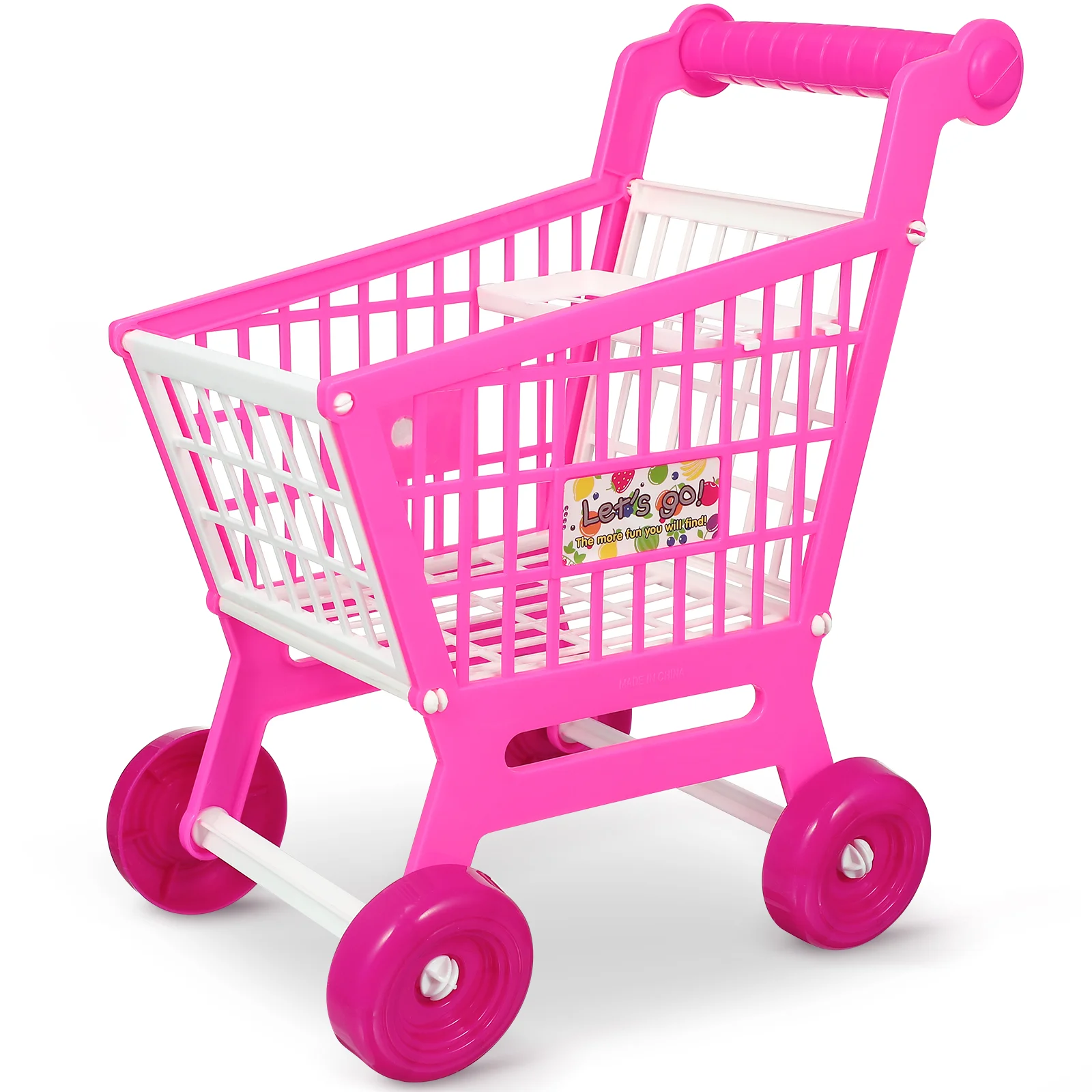 Carrelli Simulazione Shopping Plastica Generi alimentari Bambini Supermercato Giocattolo Camion per Bambino Rosa Bambino