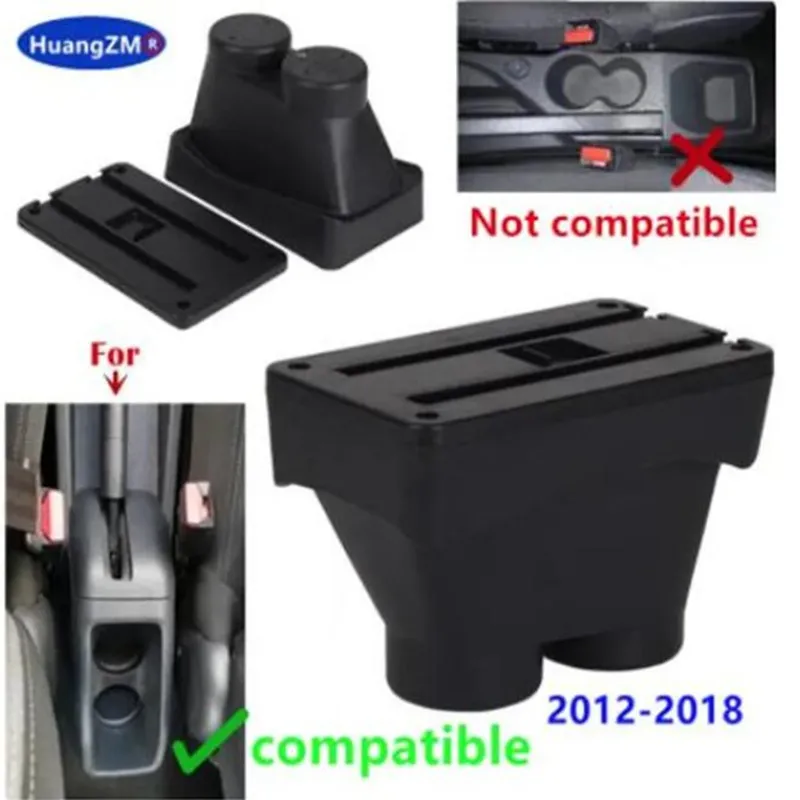 For Peugeot 208 Armrest Box For Peugeot 208 2012-2018 Car Armrest Double-layer Storage Box Dedicated Retrofit Car Accessories