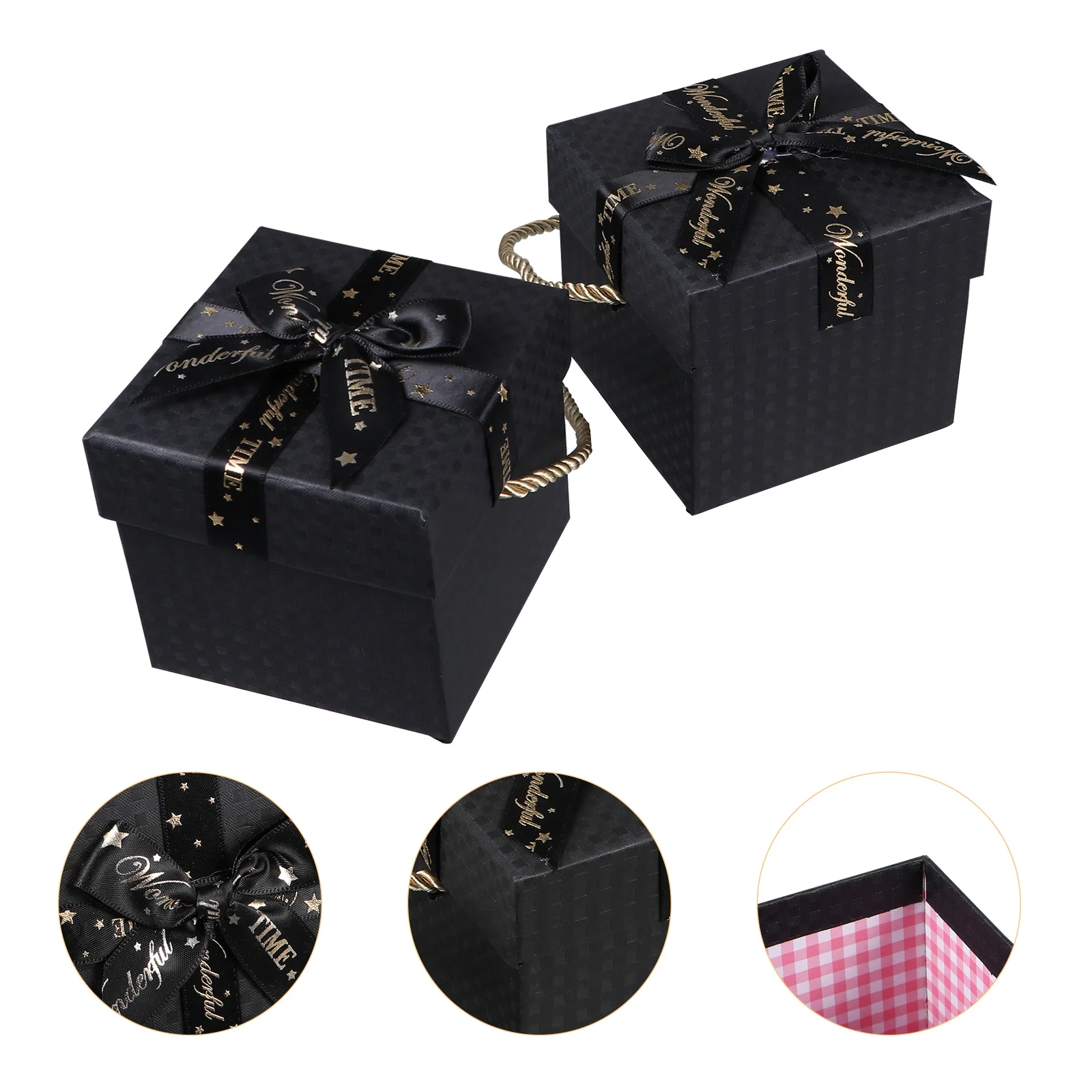 

2Pcs Gift Boxes Christmas Cake Packaging New Year Containers Storage Bowknot Durable Apple Box Xmas Gifts Festival Supplies