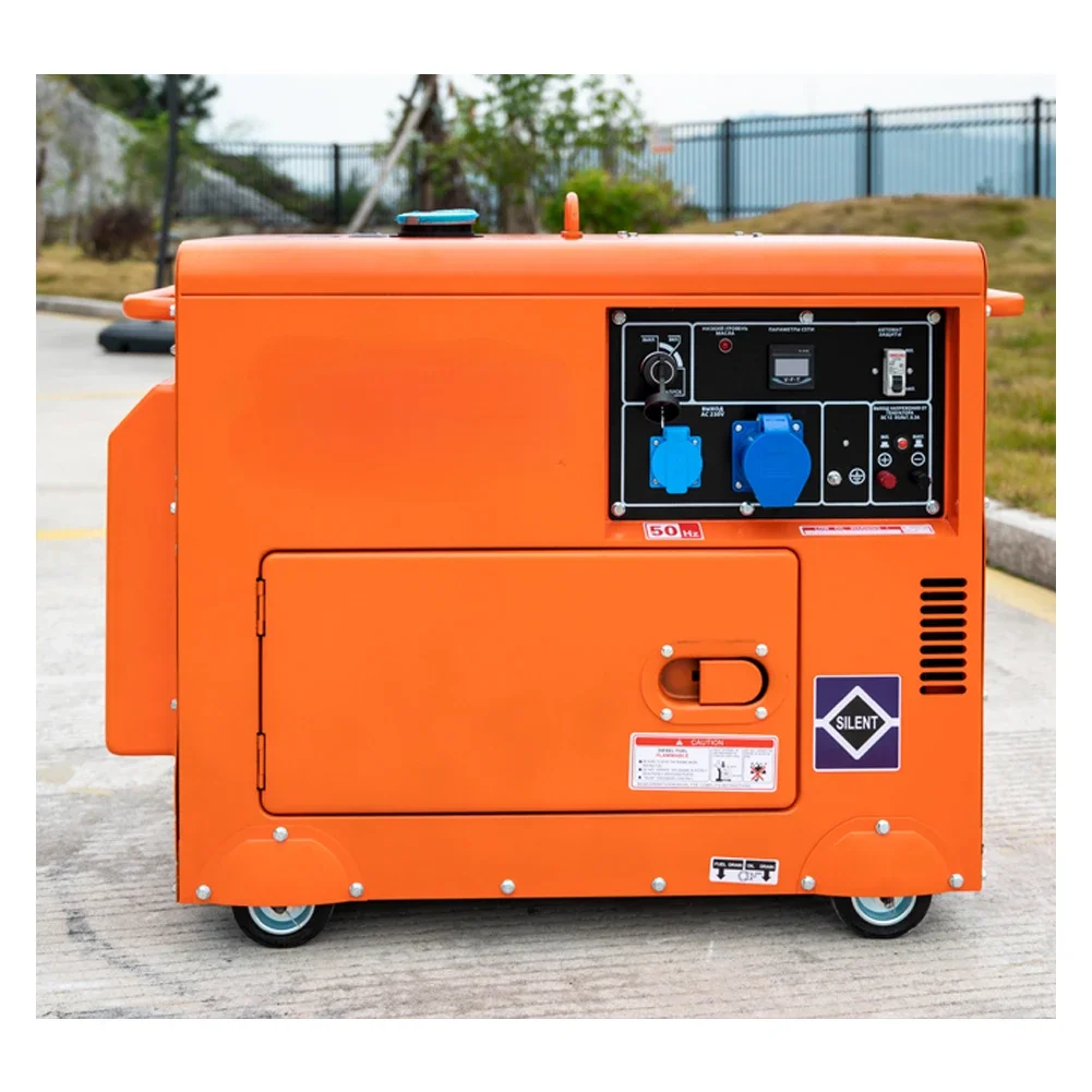 5kva silent generator with 5kva automatic AC, used for diesel fuel