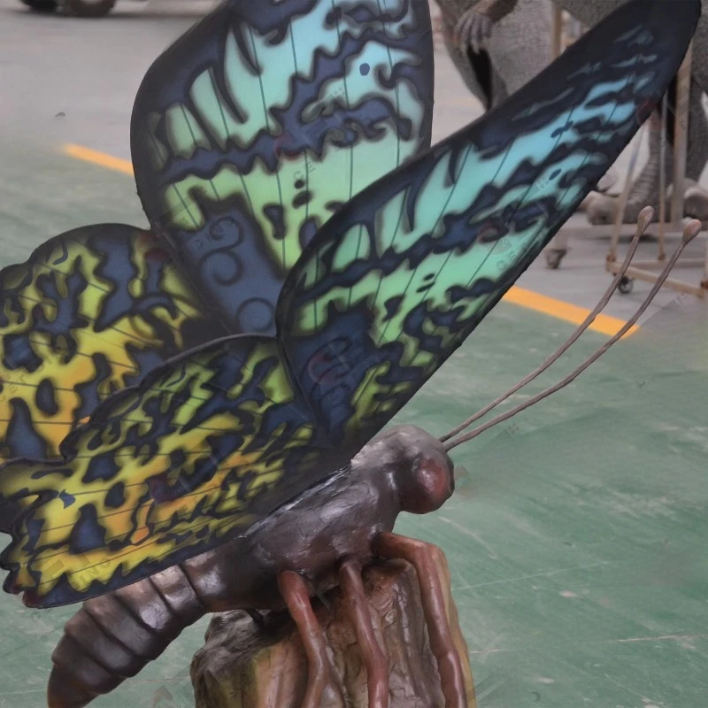 Zoo Park Man Made Butterfly Model Animatronic Robotic Animals Models Simulated  Animal