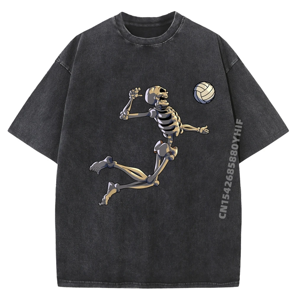 

Волейбольные футболки с рисунком скелета, мужские футболки, винтажная потертая футболка, повседневные мужские уличные топы