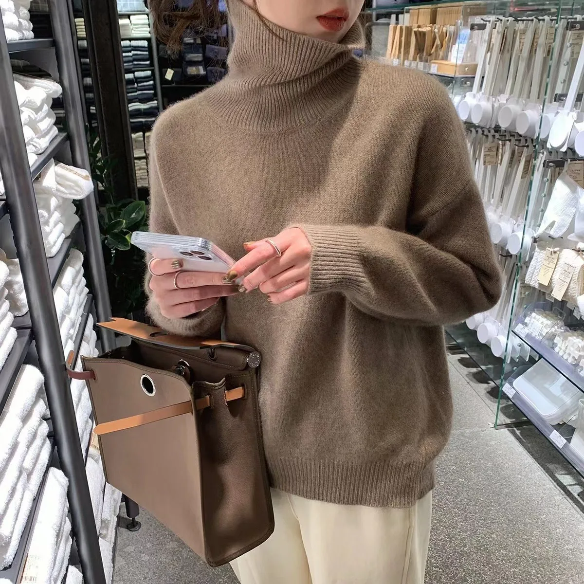 high quality women Sweater Turtleneck Autumn Winter Cashmere Knitted Sweater And Pullover Female Tricot Jersey Jumper Pull Femme