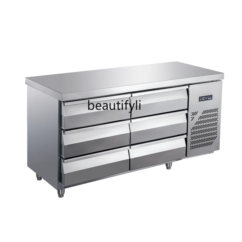 

Drawer refrigerator Commercial air-cooled refrigeration workbench Stainless steel freezer Operation fresh-keeping cabinet