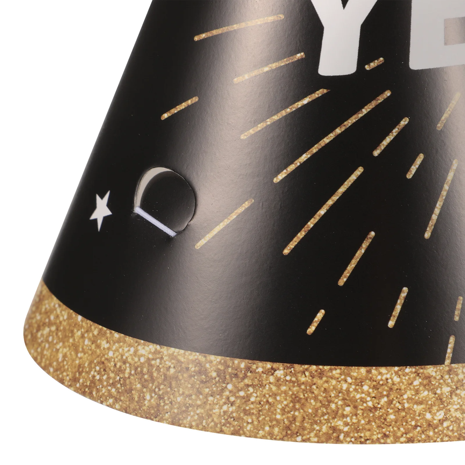 

6Pcs New Year Paper Cone Hats Small Light Weight Classic Design Party Hats for 2024 New Year's Eve Party Supplies
