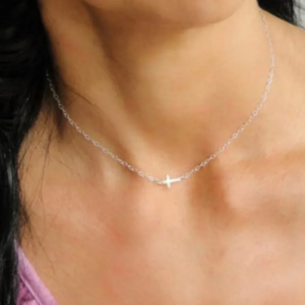 FSUNION Cross Choker Necklace Women Fashion Short Chain Beach Holiday Jewelry Gift Statement Trendy 2025