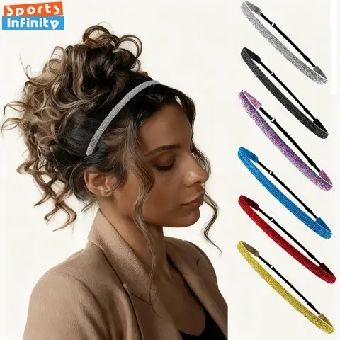 Fashion Sequin Headbands Women's Sports Headband Elastic Yoga Headband Children Dance Headbands Headwear Hair Accessories