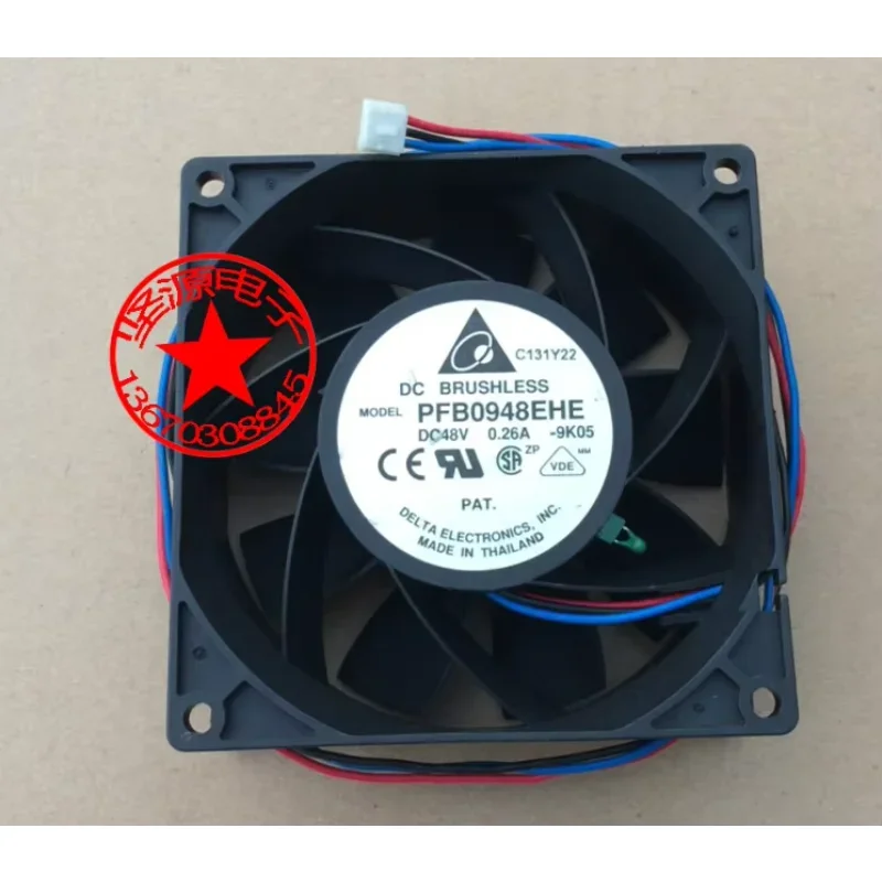 Delta Electronics PFB0948EHE 9K05 Server Cooling Fan DC 48V 0.26A 90x90x38mm 3-wire