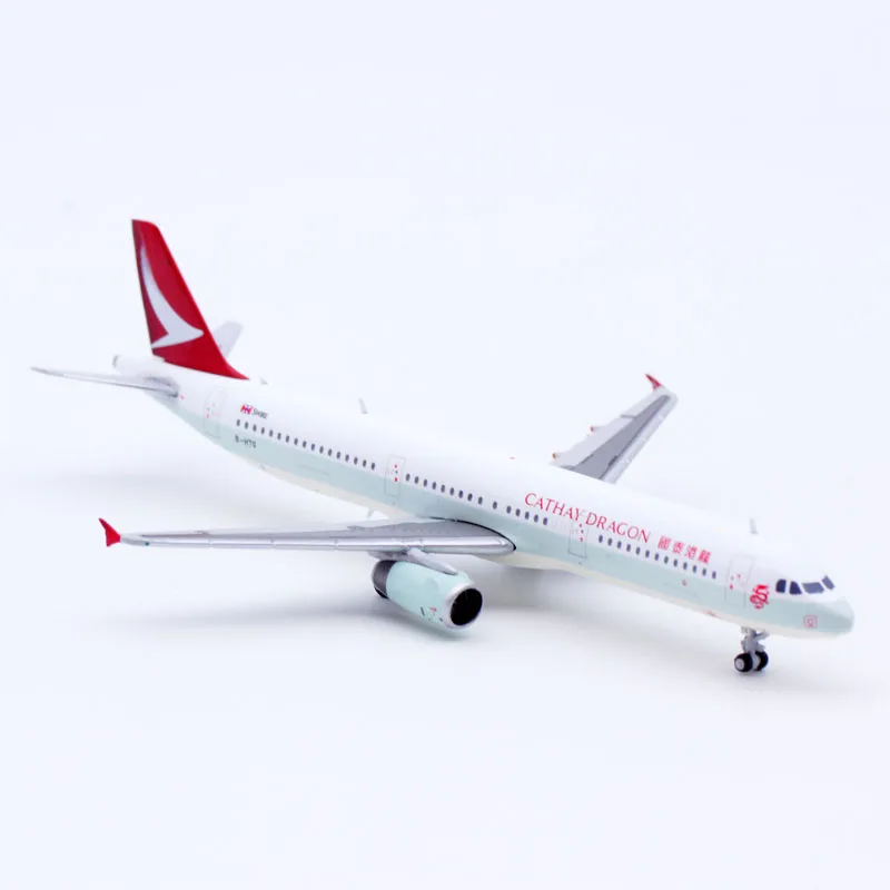 BBOX4008 Alloy Collectible Plane Gift JC Wings 1:400 Cathay Dragon Airbus A321 Diecast Aircraft JET Model B-HTG ze stojakiem