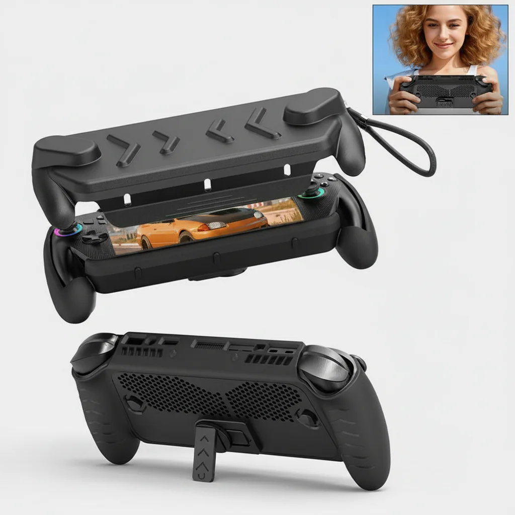 لـ JYS لـ ROG لأجهزة Xbox Ally/X غطاء حماية محمول من البولي يوريثان الحراري مسند مقاوم للصدمات ملحقات وحدة التحكم في الألعاب