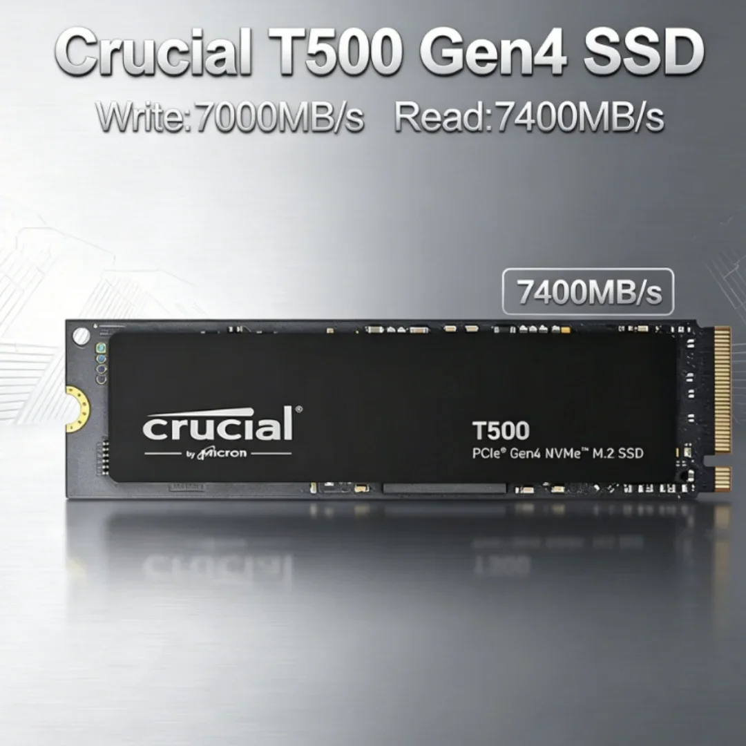 

Powerful Performance Crucial T500 1TB Gen4 NVMe M.2 SSD 7300MB/s OEM Original for PS5 Laptop PC Gaming