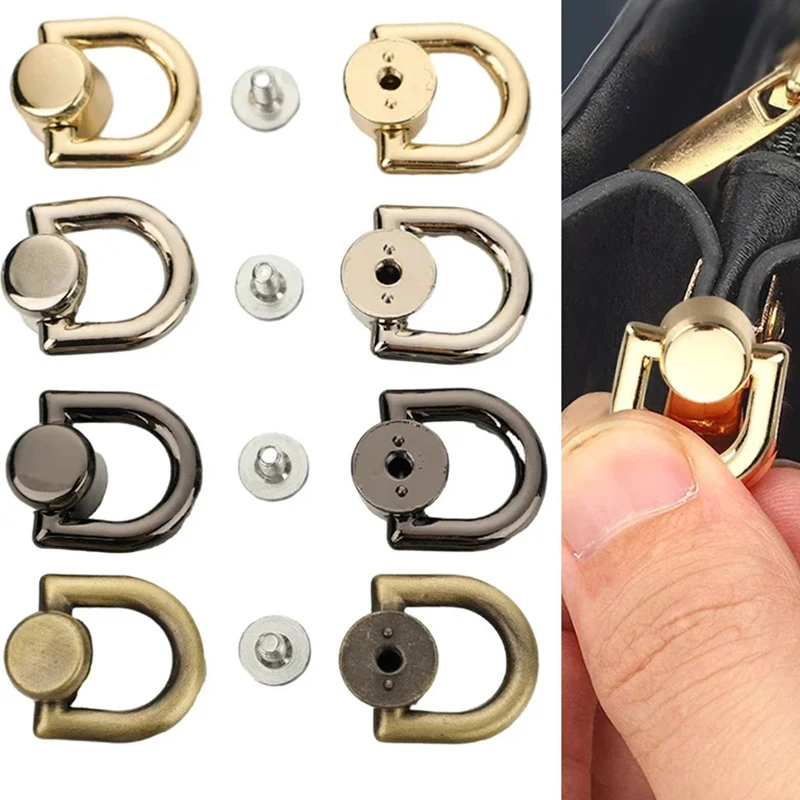 

Hardware Accessories D-shaped Ring Bag Side Clip Buckles Metal Buckle Handbag Chain Handles Connector Bag Strap