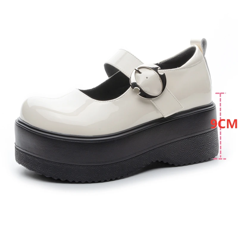 

Новинка 2026, женская обувь Мэри Джейн, женская кожаная обувь на высоком каблуке и платформе с ремешками, весенне-осенние женские лоферы в стиле Лолиты