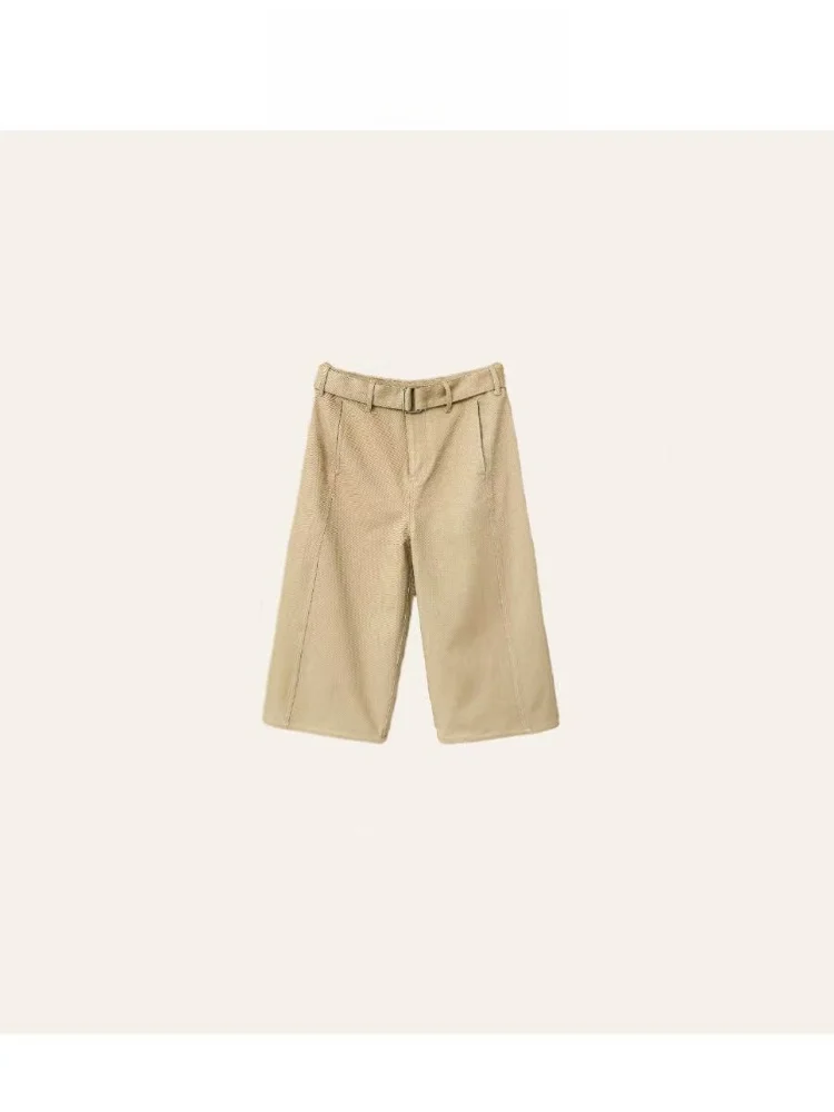 

Nana Tall DMX Cotton Texture Triacetate Loose Double Pleat Mid-Length orts 82030 Straight Leg l Waist Casual Pants