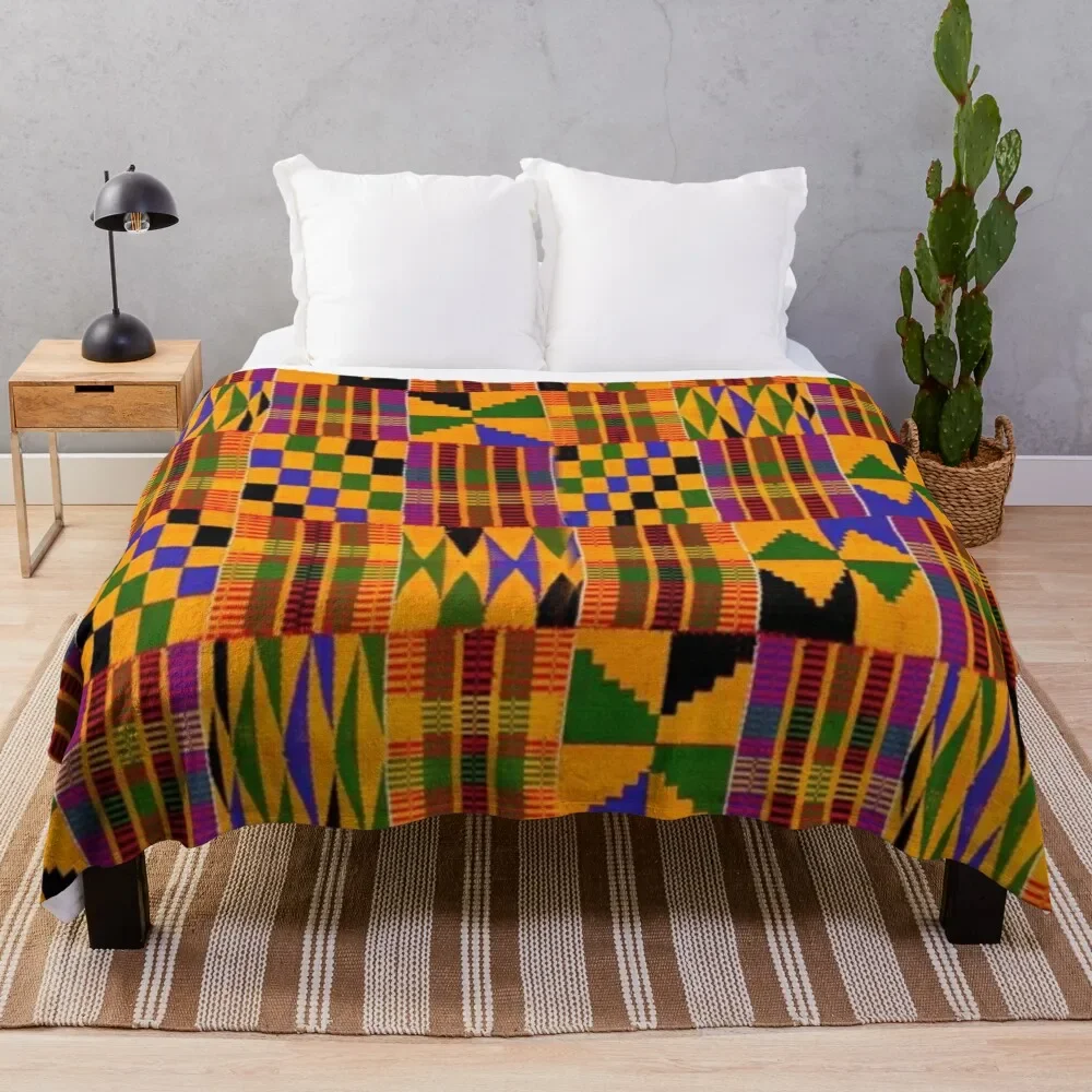 

Kente Patterns, Ornament Throw Blanket Luxury St Heavy Thin Multi-Purpose Blankets