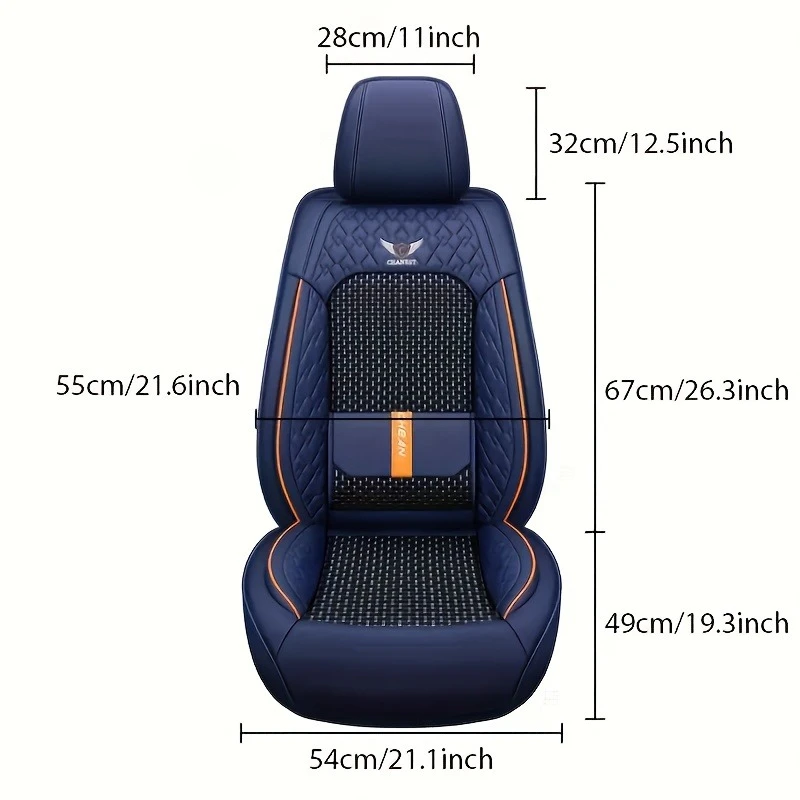 Für Citroën C4, Fiat 500, Alfa Romeo Giulia, Geely Cityray, JAC T9 Autositzbezüge Luxus PU-Leder Innenausstattung Komplettset – Detail 1