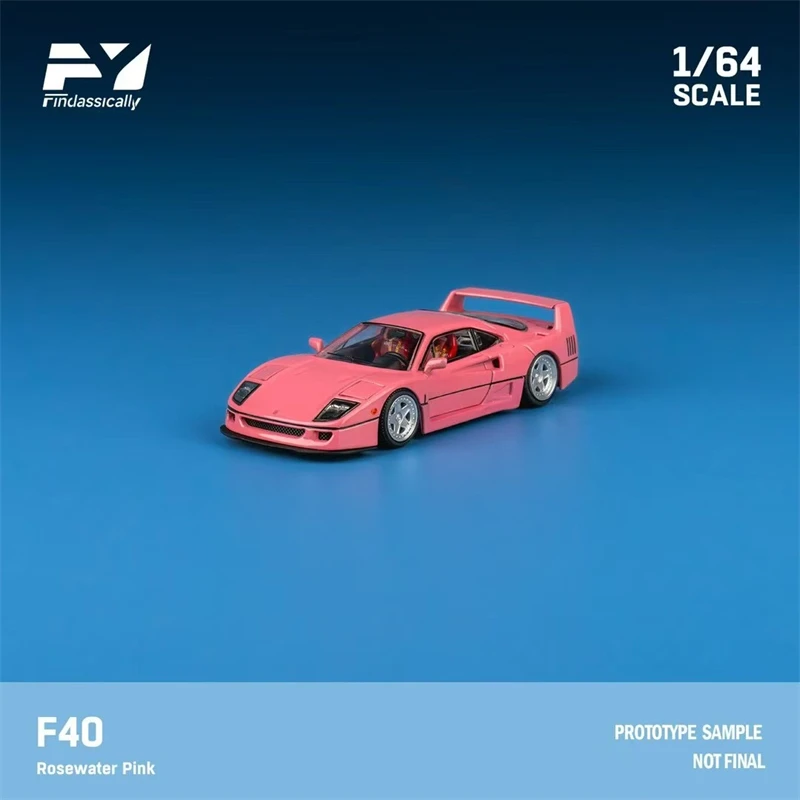 FY 1/64 F40 Tiffany blauwe legering speelgoed motorvoertuig gegoten metalen model geschenken