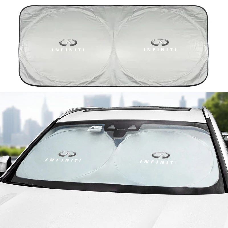 Parasol para parabrisas de coche, visera de protección UV para Infiniti Q50 FX35 Q30 G37 Q70 QX70 G35 Q60 QX50 QX60 QX80 QX30 JX35 G25