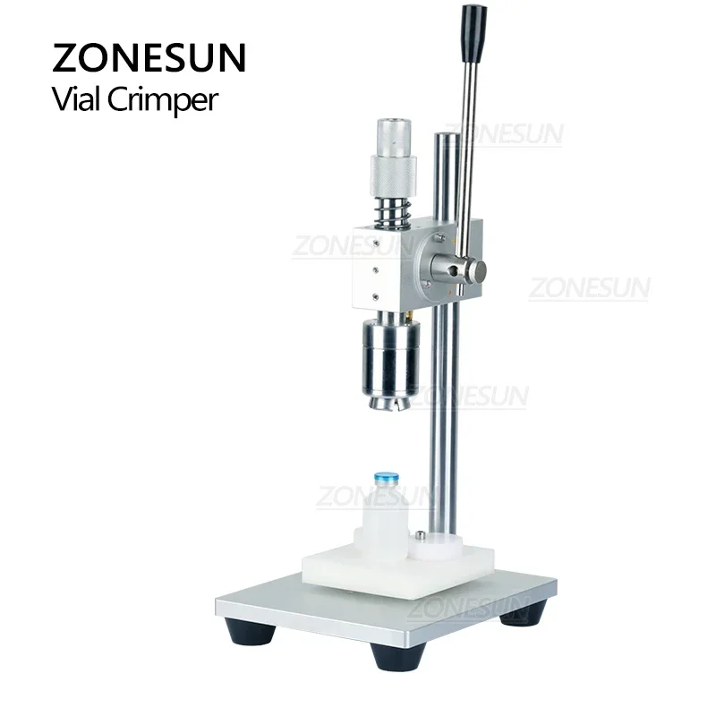 ZONESUN دليل فيال المكشكش الوجه قبالة قبعات عن طريق الفم زجاجة ختم الزجاج العقص آلة السد ZS-TVC2