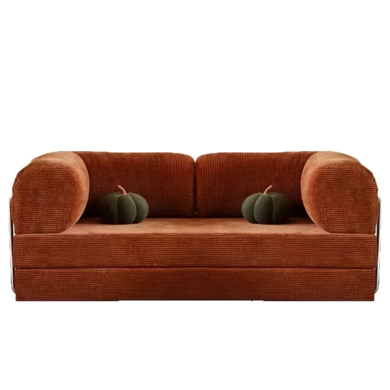 Retro compression sofa module combination stacking dual-purpose small apartment lazy sofa
